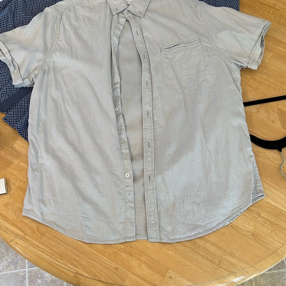 Denim & Flower Gray Casual Button Down Shirt